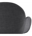 Fauteuil design gris foncé en tissu Jemma