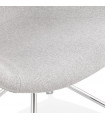Fauteuil design gris clair en tissu Jemma