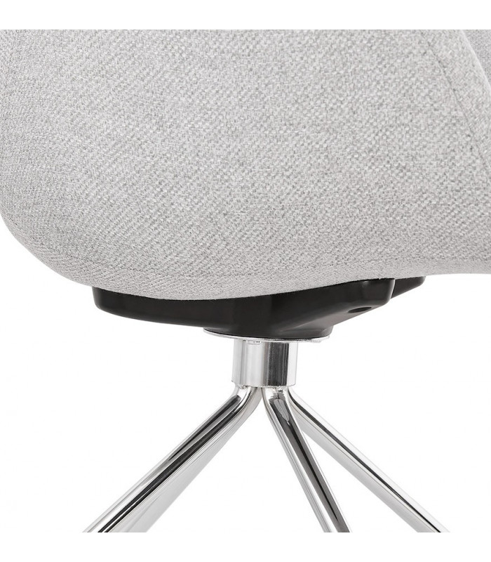 Fauteuil design gris clair en tissu Jemma