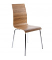 chaise design (non empilable) zebré en bois Boyer