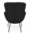 Fauteuil design noir en tissu Foster