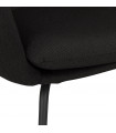 Fauteuil design noir en tissu Foster