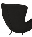 Fauteuil design noir en tissu Foster