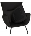 Fauteuil design noir en tissu Foster