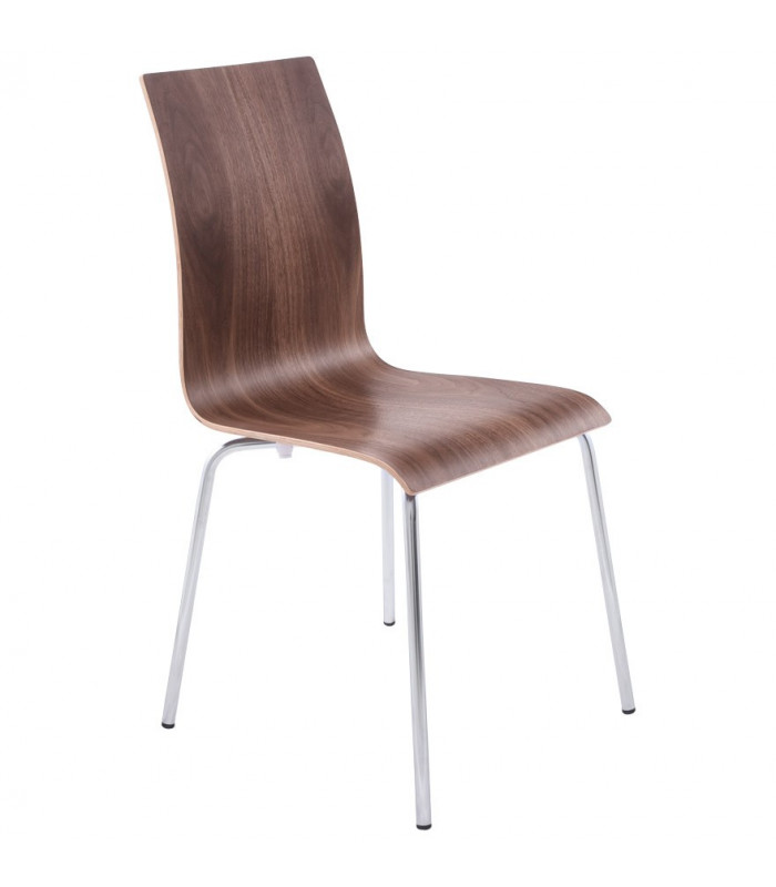 chaise design (non empilable) noyer en bois Boyer