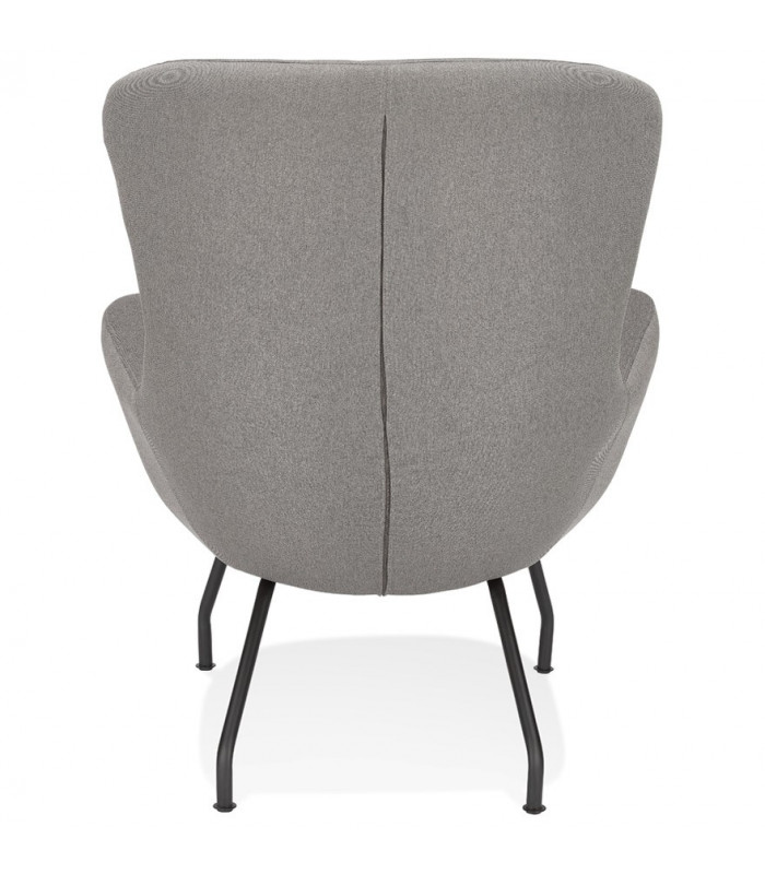 Fauteuil design gris clair en tissu Foster
