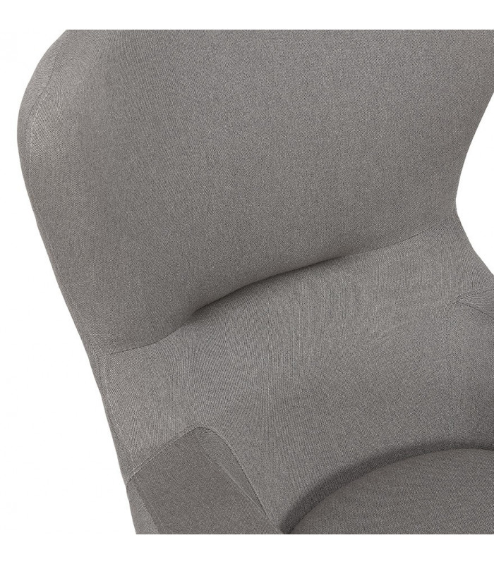 Fauteuil design gris clair en tissu Foster