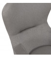 Fauteuil design gris clair en tissu Foster