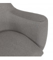 Fauteuil design gris clair en tissu Foster