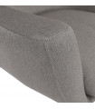 Fauteuil design gris clair en tissu Foster