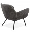 Fauteuil design gris foncé en similicuir Grove