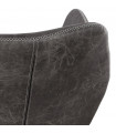 Fauteuil design gris foncé en similicuir Grove