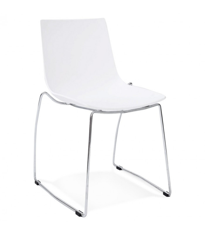 Chaise design blanc en plastique Oxford