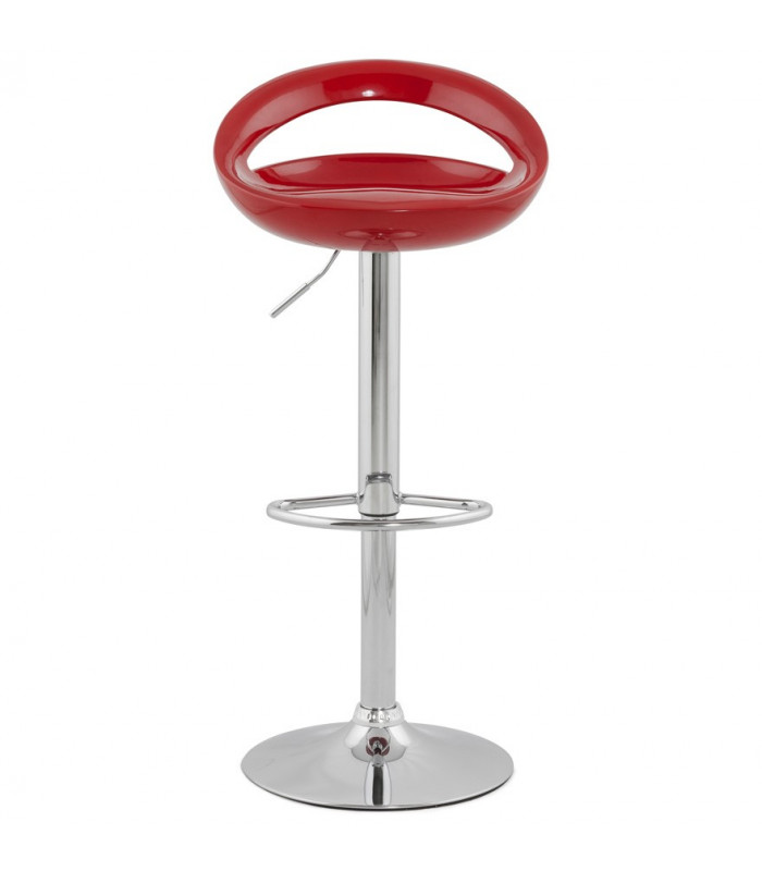 Tabouret de bar design rouge en plastique Plasma
