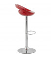 Tabouret de bar design rouge en plastique Plasma