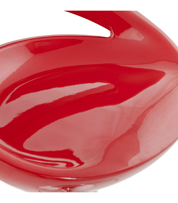 Tabouret de bar design rouge en plastique Plasma