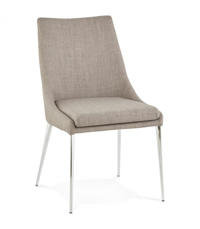 Chaise design gris en tissu Avery