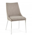 Chaise design gris en tissu Avery