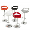 Tabouret de bar design rouge en plastique Plasma