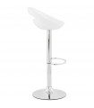 Tabouret de bar design blanc en plastique Plasma