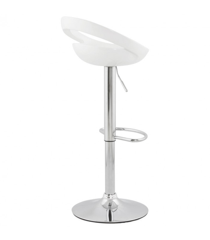 Tabouret de bar design blanc en plastique Plasma