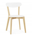 Chaise design blanc en bois Fayola
