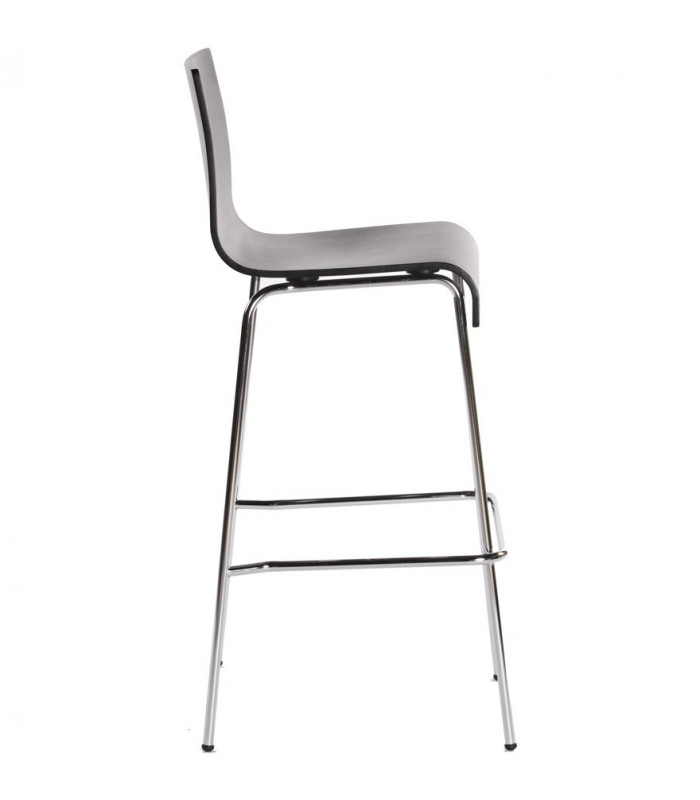Tabouret de bar design noir en bois Broco