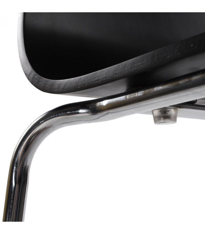 Tabouret de bar design noir en bois Broco