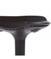 Tabouret de bar design noir en tissu et plastique Aherne