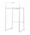 Tabouret de bar design blanc en similicuir Hester