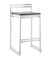 Tabouret de bar design blanc en similicuir Hester