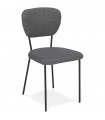 Chaise design gris foncé en tissu Meera