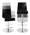 Tabouret de bar design noir en bois Marlow