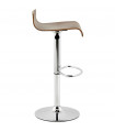 Tabouret de bar design noyer en bois Pillo