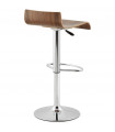 Tabouret de bar design noyer en bois Pillo