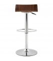 Tabouret de bar design noyer en bois Pillo