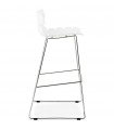 Tabouret de bar design blanc en plastique Livia