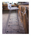 Tabouret de bar design blanc en plastique Livia