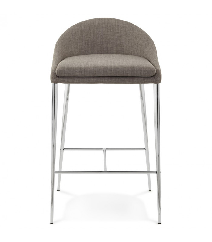 Tabouret de bar design gris en tissu Odyssey