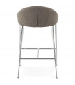 Tabouret de bar design gris en tissu Odyssey