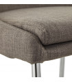 Tabouret de bar design gris en tissu Odyssey