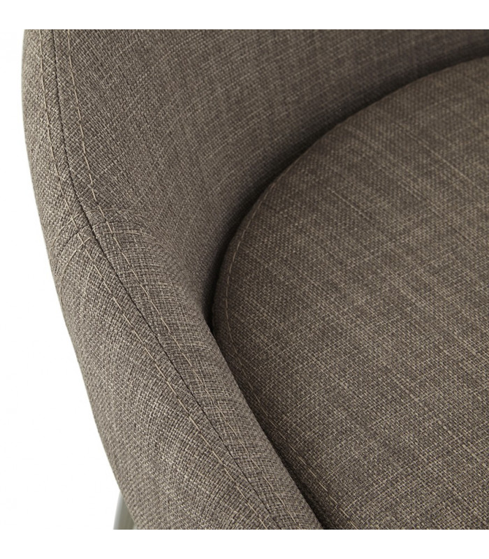 Tabouret de bar design gris en tissu Odyssey