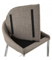 Tabouret de bar design gris en tissu Odyssey