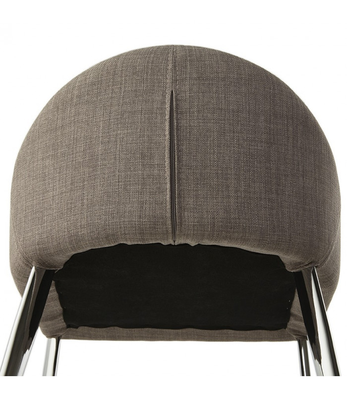 Tabouret de bar design gris en tissu Odyssey