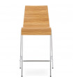 Tabouret de bar design zebré en bois Broco