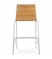 Tabouret de bar design zebré en bois Broco
