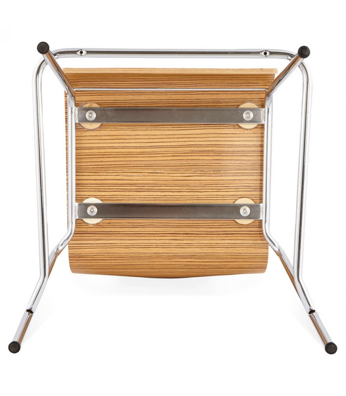 Tabouret de bar design zebré en bois Broco