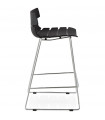Tabouret de bar design noir en plastique Livia