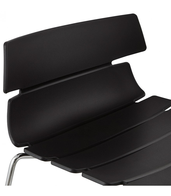 Tabouret de bar design noir en plastique Livia