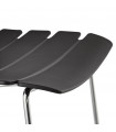 Tabouret de bar design noir en plastique Livia
